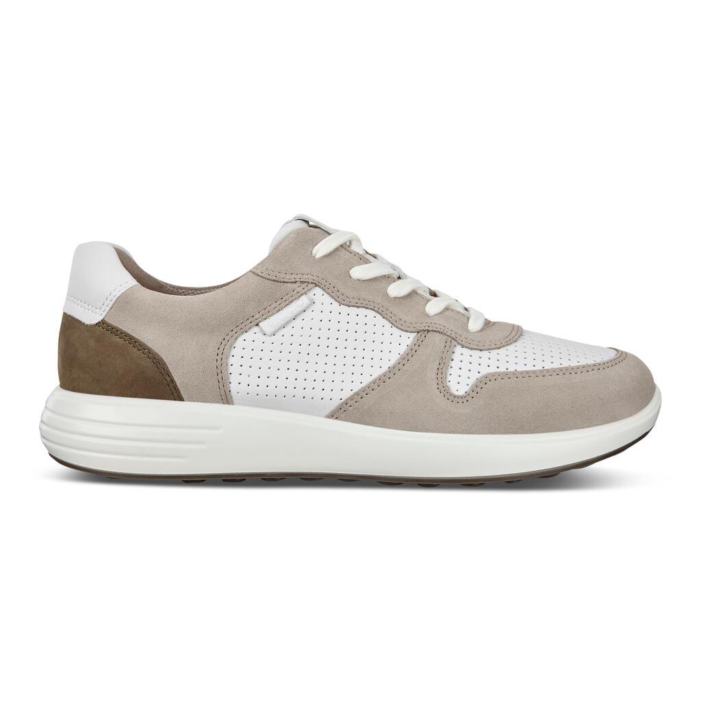 Baskets Ecco Soft 7 Runner Perforated Homme Blanche 1753-YZGMX